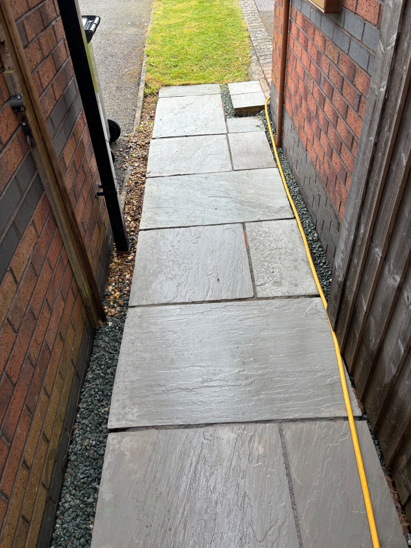 Jet washed patio